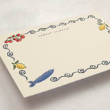 "Sardinia" - Personalized Stationery Cards in Sea by Sarah Rosenthal - Detail