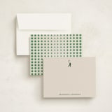 "Golf" - Personalized Stationery Cards in Forest by Vera Lim - Assembled
