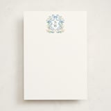 "Atlanta Crest" - Personalized Stationery Cards in Bluebell by Elly - Front