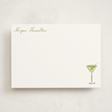 "Martini" - Personalized Stationery Cards in Lime by chocomocacino - Front