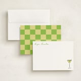 "Martini" - Personalized Stationery Cards in Lime by chocomocacino - Assembled
