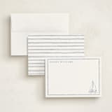 "Sailboat" - Personalized Stationery Cards in Coast by Cass Loh - Assembled