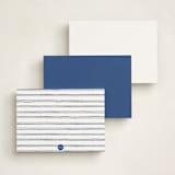 "Anchor" - Personalized Stationery Cards in Navy by Cass Loh - Back of Card Options