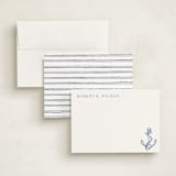 "Anchor" - Personalized Stationery Cards in Navy by Cass Loh - Assembled