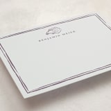 "Oyster Shell" - Personalized Stationery Cards in Eggplant by Cass Loh - Detail