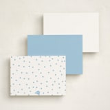 "Bow" - Personalized Stationery Cards in Sky by Helena Vitto - Back of Card Options