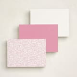 "Peony" - Personalized Stationery Cards in Blush by Itsy Belle Studio - Back of Card Options