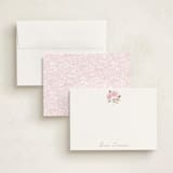 "Peony" - Personalized Stationery Cards in Blush by Itsy Belle Studio - Assembled