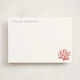 "Coral" - Personalized Stationery Cards in Coral by Jenna Holcomb - Front