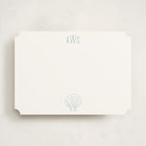 "Seashell" - Personalized Stationery Cards in Shell by Shiny Penny Studio - Front