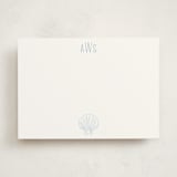 "Seashell " - Personalized Stationery Cards in Shell by Shiny Penny Studio - Front