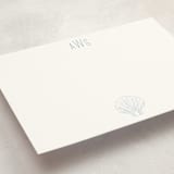 "Seashell " - Personalized Stationery Cards in Shell by Shiny Penny Studio - Detail
