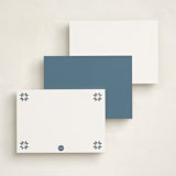"Modern Quilter" - Personalized Stationery Cards in Sky by Julie Hebert - Back of Card Options