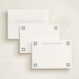 "Modern Quilter" - Personalized Stationery Cards in Sky by Julie Hebert - Assembled