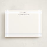 "Modern lines" - Personalized Stationery Cards in Classic Blue by Yuliya Evseeva - Front