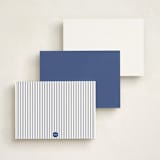 "Modern lines" - Personalized Stationery Cards in Classic Blue by Yuliya Evseeva - Back of Card Options