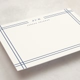 "Modern lines" - Personalized Stationery Cards in Classic Blue by Yuliya Evseeva - Detail