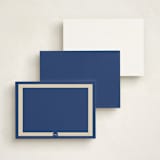 "Theodore" - Personalized Stationery Cards in Navy by Ani Somi - Back of Card Options