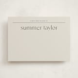 "Almond" - Personalized Stationery Cards in Latte by Blustery August - Front