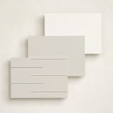 "Almond" - Personalized Stationery Cards in Latte by Blustery August - Back of Card Options