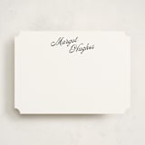"Vintage Hotel" - Personalized Stationery Cards in Raven by Morgan Kendall - Front