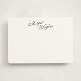 "Vintage Hotel" - Personalized Stationery Cards in Raven by Morgan Kendall - Front