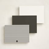 "Vintage Hotel" - Personalized Stationery Cards in Raven by Morgan Kendall - Back of Card Options