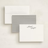"Vintage Hotel" - Personalized Stationery Cards in Raven by Morgan Kendall - Assembled