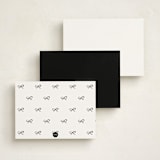 "lil bow" - Personalized Stationery Cards in Noir by Gwen Bedat - Back of Card Options
