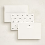 "lil bow" - Personalized Stationery Cards in Noir by Gwen Bedat - Assembled