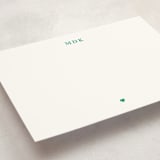 "A Little Heart" - Personalized Stationery Cards in Grass by mo kelley - Detail