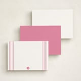 "Winslow" - Personalized Stationery Cards in Peony by Megan Davis - Back of Card Options