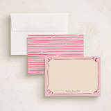 "curly corners" - Personalized Stationery Cards in Candy by Anastasia Makarova - Assembled