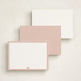 "Crayon Writing" - Personalized Stationery Cards in Cotton Candy by Ani Somi - Back of Card Options