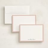 "Crayon Writing" - Personalized Stationery Cards in Cotton Candy by Ani Somi - Assembled