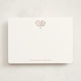 "Palm Court" - Personalized Stationery Cards in Cotton Candy by Little Blue Designs - Front
