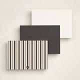 "Formal initials" - Personalized Stationery Cards in Noir by Creo Study - Back of Card Options