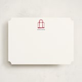 "Boat Tote" - Personalized Stationery Cards in Lobster by Erika Firm - Front