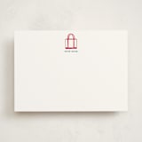 "Boat Tote" - Personalized Stationery Cards in Lobster by Erika Firm - Front