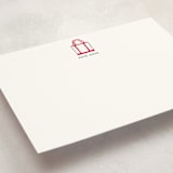 "Boat Tote" - Personalized Stationery Cards in Lobster by Erika Firm - Detail