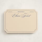 "From the Office Vintage" - Personalized Stationery Cards in Cream by Abby Fabrizio - Front
