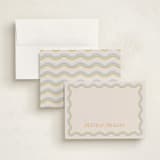 "Squiggled" - Personalized Stationery Cards in Lemongrass by Everett Paper Goods - Assembled