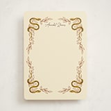 "Moon Snakes" - Personalized Stationery Cards in Mustard by Hanna Symonovych - Front