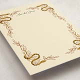 "Moon Snakes" - Personalized Stationery Cards in Mustard by Hanna Symonovych - Detail