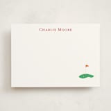 "Sportsy Golf" - Personalized Stationery Cards in Grass by Teju Reval - Front