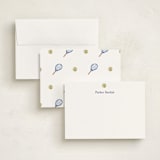 "Sportsy Tennis" - Personalized Stationery Cards in Ice by Teju Reval - Assembled