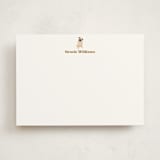 "Pug" - Personalized Stationery Cards in Biscuit by Baumbirdy - Front