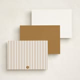 "Pug" - Personalized Stationery Cards in Biscuit by Baumbirdy - Back of Card Options