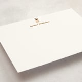 "Pug" - Personalized Stationery Cards in Biscuit by Baumbirdy - Detail