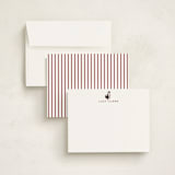 "Bernese Mountain Dog" - Personalized Stationery Cards in Bordeaux by Baumbirdy - Assembled
